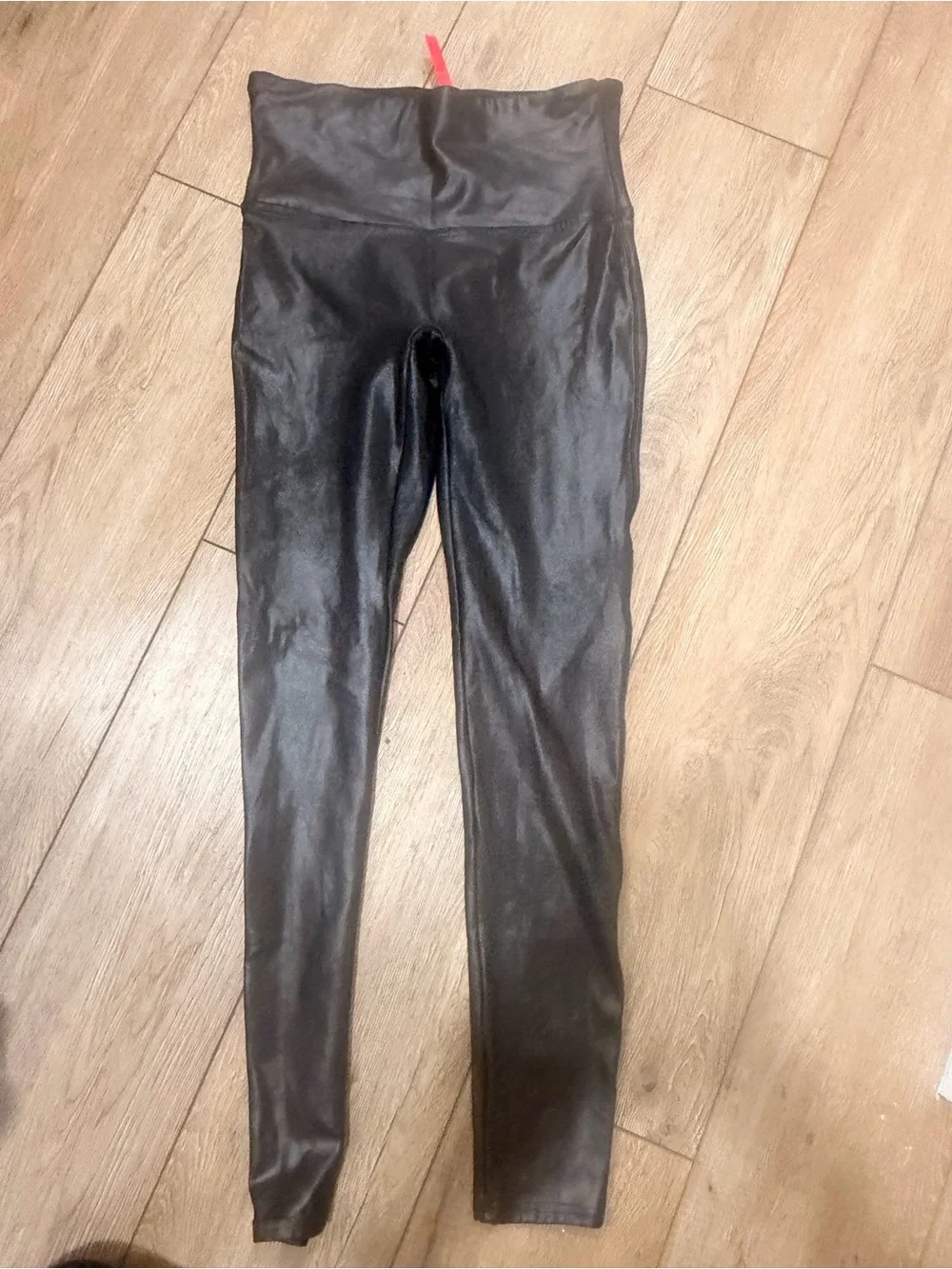 SPANX Black High-Rise Faux Leather Leggings